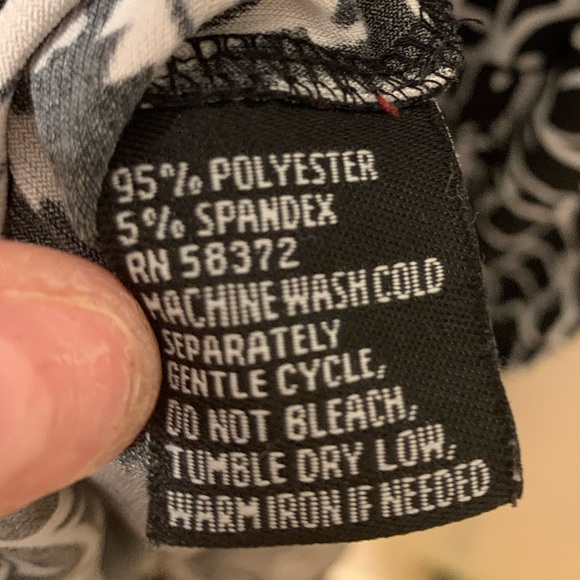 VOIR VOIR Black & White Polyester 3/4 Sleeve Midi Dress Size 10 - Picture 6 of 6